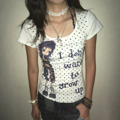 Girl Graphic Print Slim-Fit T-shirt