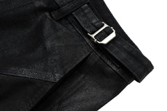 Coated Wax Baggy Cargo Pants - PWM