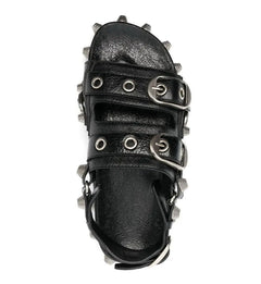 Rivet Buckle Strap Hollow Sandals - PWM