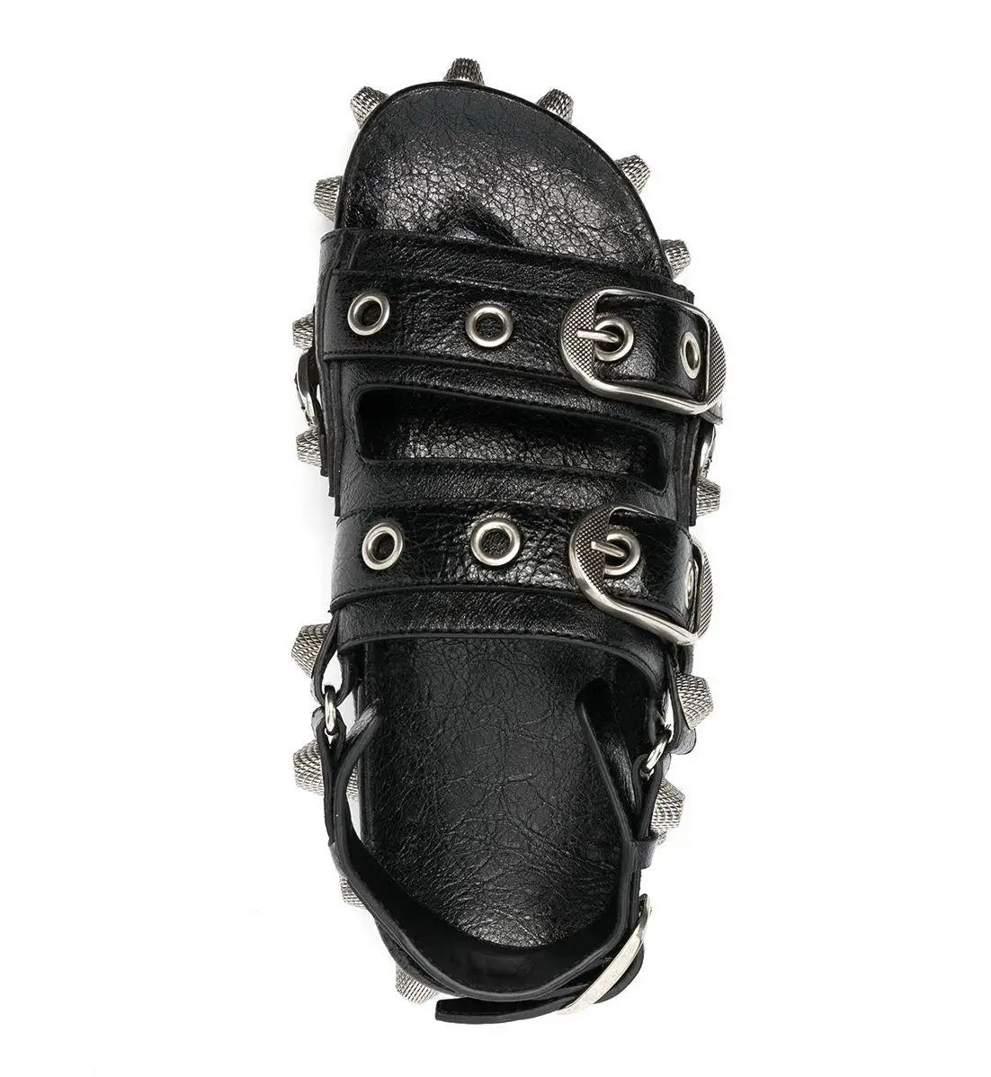 Rivet Buckle Strap Hollow Sandals - PWM