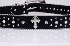 Cross Rhinestone Belt Engraved Buckle - PWM