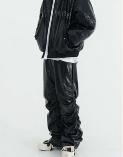 Pleated Leather Pants - PWM