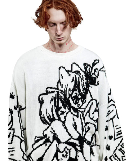 Cartoon Knitted Pullover Sweater