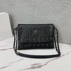 Rivet Skull relief Pattern Shoulder Bag - PWM