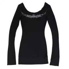 Slim Fit  Gothic Tops - PWM