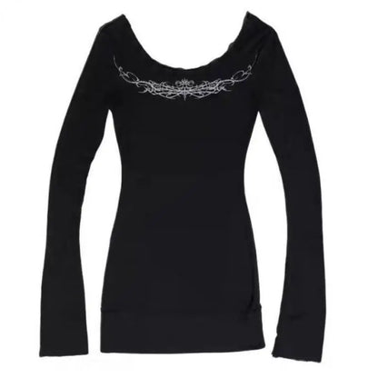 Slim Fit  Gothic Tops