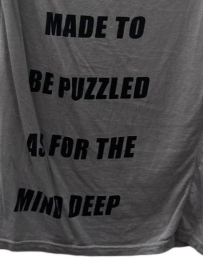 Letter Printing Rivet Slim-fit T-shirt