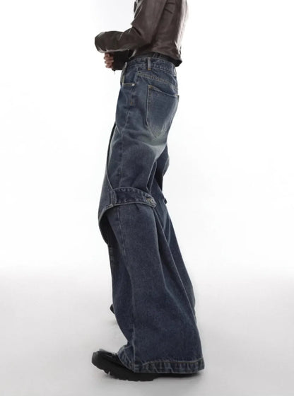 Distressed Washing Denim Pants