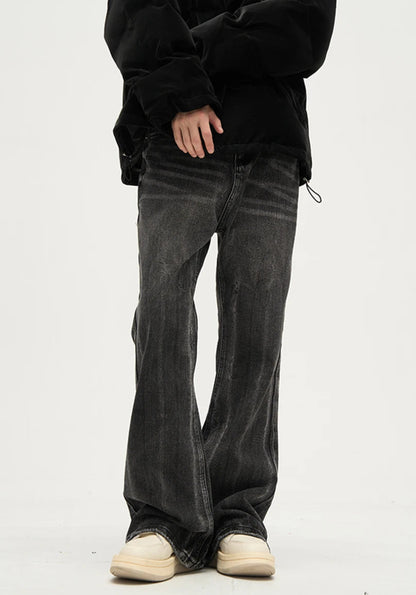 Distressed Cuff Flared Jeans