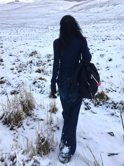 2000s Slim Pullover Knitted Tops