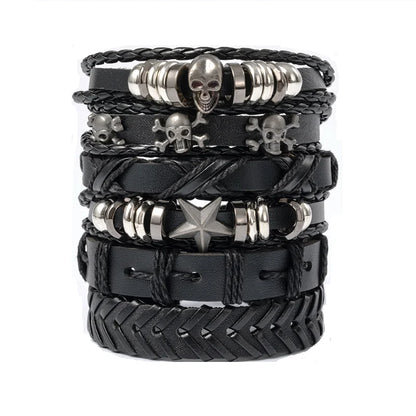 Rivet Leather Bracelet Sets