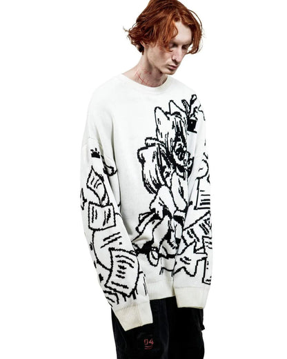 Cartoon Knitted Pullover Sweater