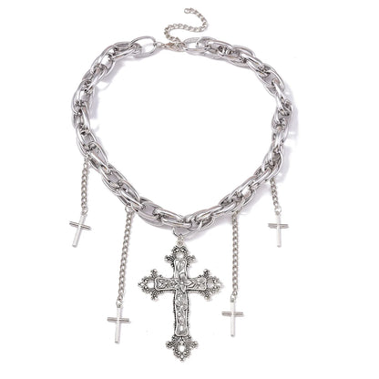 Cross Choker Pendant Necklaces