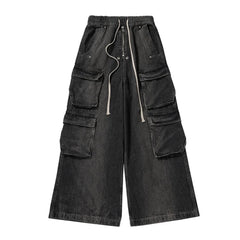 Drawstring Cargo Baggy Denim - PWM