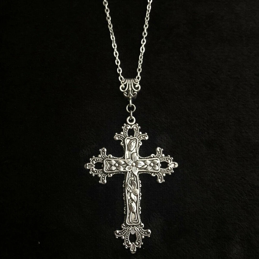 Victorian Cross Pendant Necklace