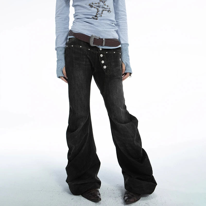 Japanese Y2k Black Baggy Jeans - PWM