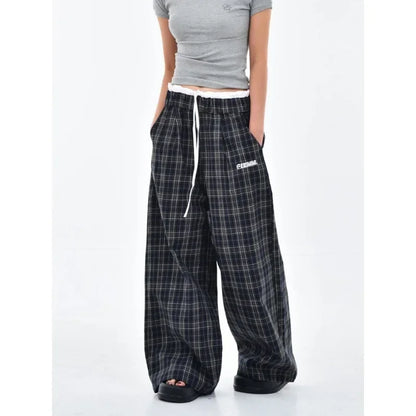 Plaid Wide Trousers