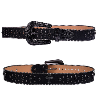 Western Cowboy Cross Rhinestone belt