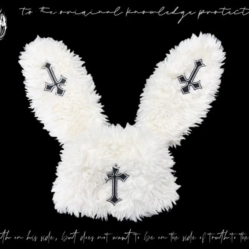 Fluffy Rabbit Ear Gothic Hat