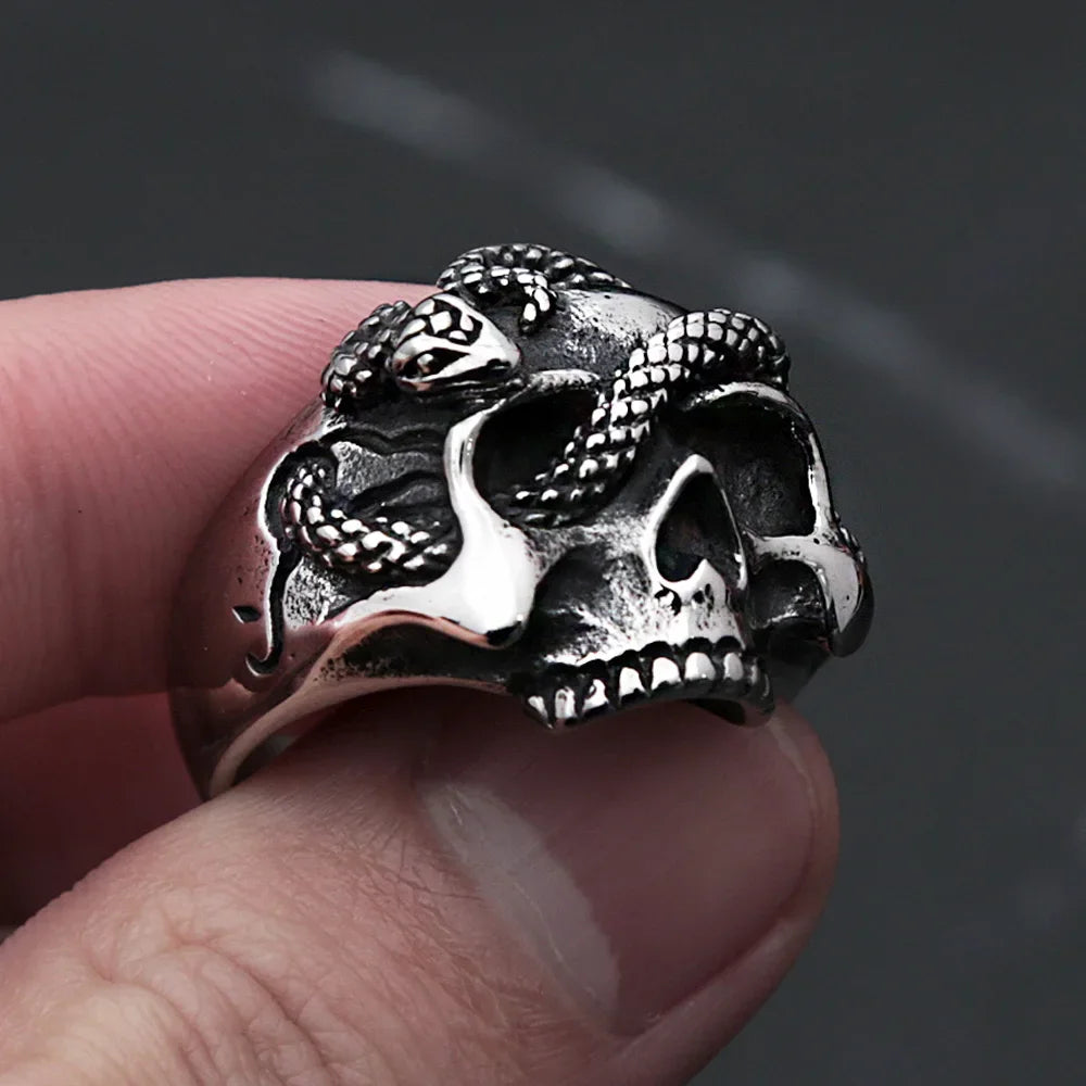 Snake Skull Ring