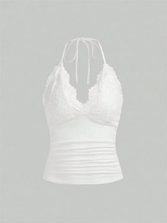 Lace Patchwork Halter Top - PWM
