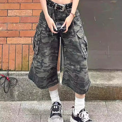 Camouflage Denim Shorts - PWM