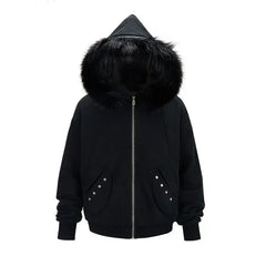 Black Fur Collar Jacket - PWM