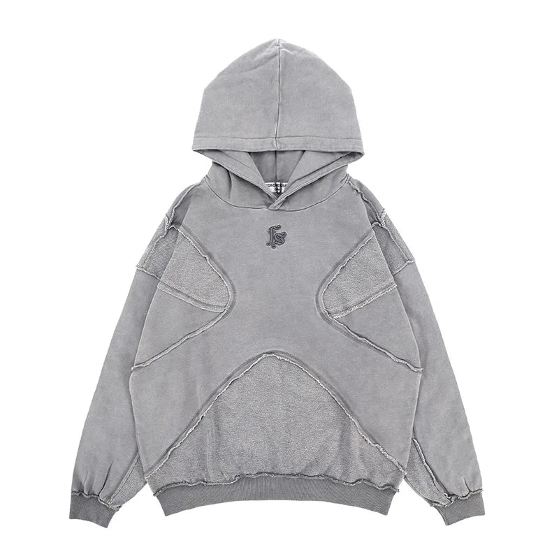 Reverse process solid hoodie