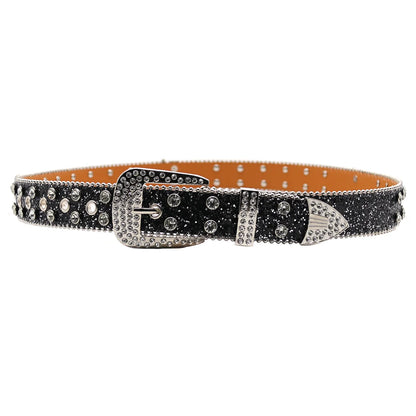 Sequin Metal Buckle Belt