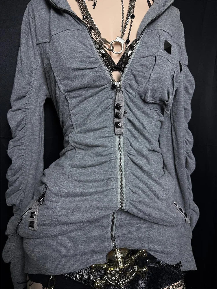 Gathered Slim-Fit Hooded Jacket - PWM