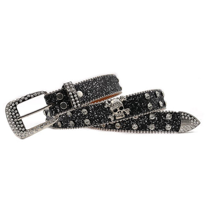 Sequin Metal Buckle Belt