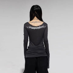 Slim Fit  Gothic Tops - PWM