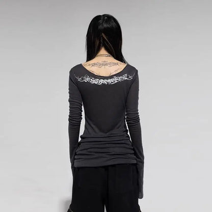 Slim Fit  Gothic Tops