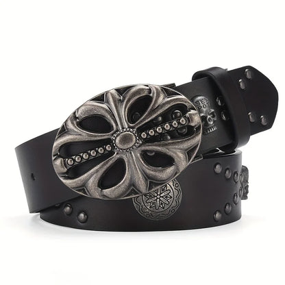 Inlaid Skeleton Head Belt