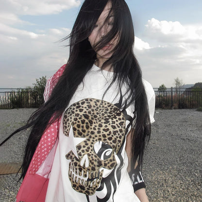 Leopard Skull Print T-shirt