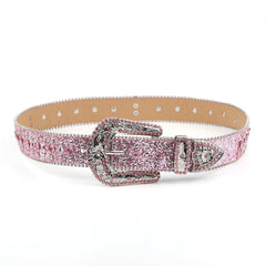 Pink cross-rivet Rhinestone belt - PWM
