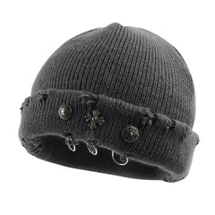 Cross ring woolen Beanie - PWM