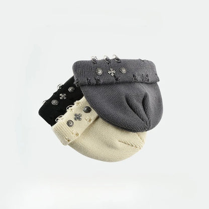 Cross ring woolen Beanie
