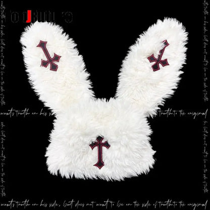 Fluffy Rabbit Ear Gothic Hat
