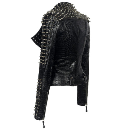 Rivet Leather Jacket