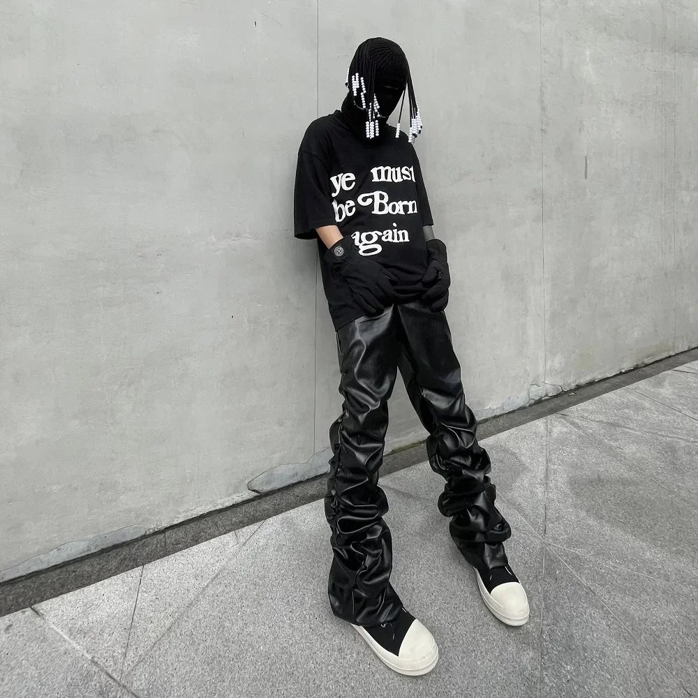 Pleated Leather Pants - PWM