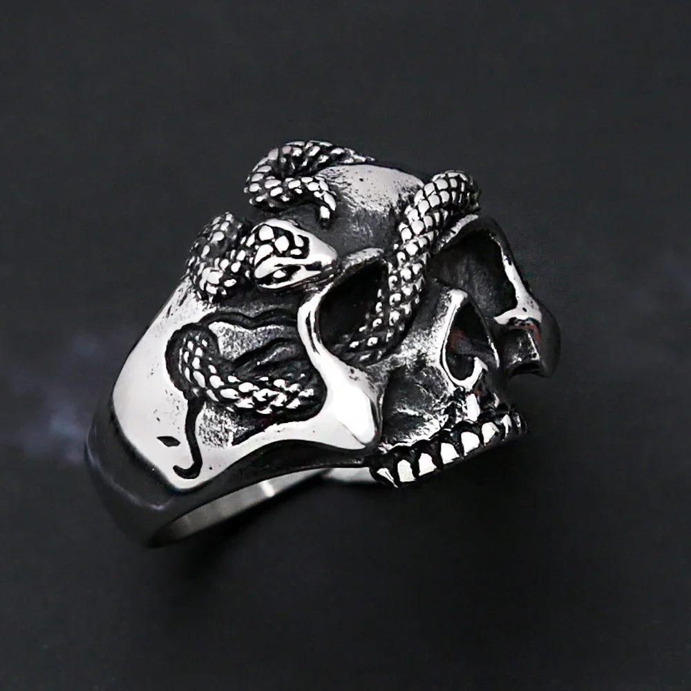 Snake Skull Ring