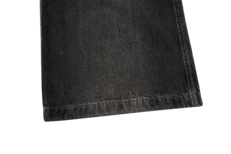 Drawstring Cargo Baggy Denim