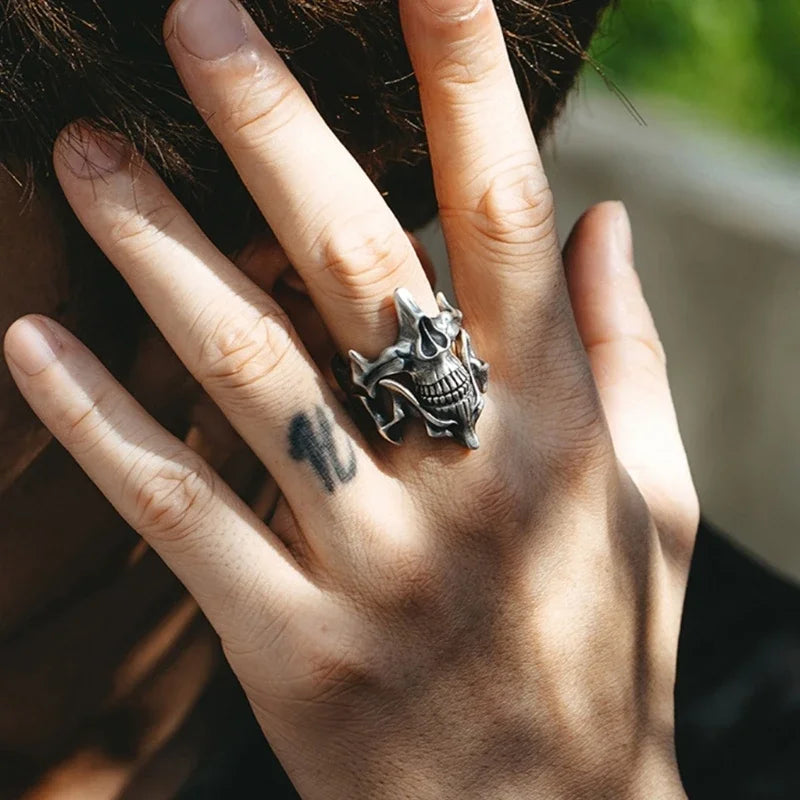 Gothic Skull Mask Rings