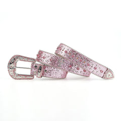 Pink cross-rivet Rhinestone belt - PWM