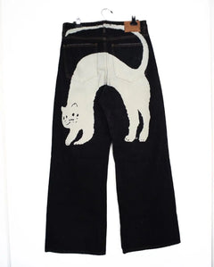 Cat Print Wide Jeans - PWM
