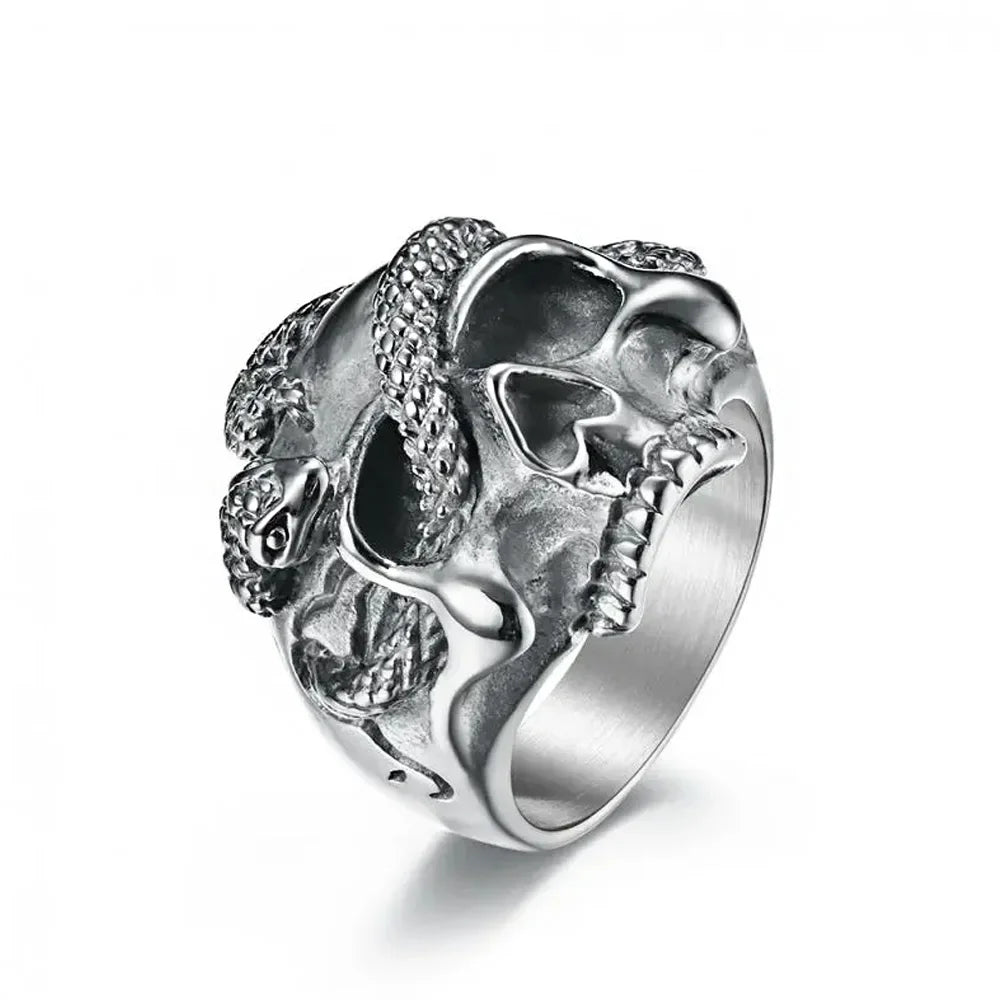 Snake Skull Ring