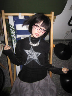 Star Print Knitted Tops - PWM