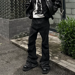 Glue Coated Boot cut Flared Pants - PWM
