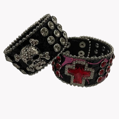 Rhinestone Cross Bracelet